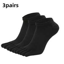 3pairs Men's Short Toe Socks For Athletic Activities