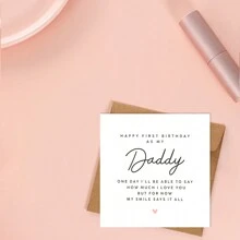 First Birthday As A Dad Card, Poem Birthday Card For Daddy, First Birthday As My Daddy, Happy Birthday Daddy, Birthday Dad Gift, - Multicolor - View 1