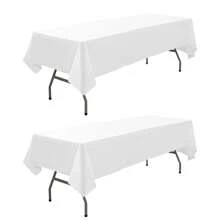 Khăn trải bàn bằng nhựa, 2 chiếc, dùng một lần, kích thước 54" X 108", nhiều màu, dùng cho tiệc sinh nhật, tiệc cưới, đính hôn, tiệc cô dâu, tiệc đứng, vừa vặn với bàn hình chữ nhật dài tới 8ft, tiệc Giáng sinh - nhiều màu - Xem 15