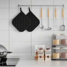 4 件套厨房锅架耐热清洁锅架套装，烤箱隔热垫毛巾布锅架，用于烹饪和烘焙餐厅，厨房隔热垫隔热垫套装 - 彩色 - 查看 6