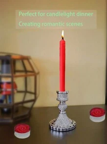 10 piezas/Velas rojas y blancas, perfectas para cenas a la luz de las velas, decoraciones románticas de bodas, velas largas rojas y blancas, decoraciones de cenas a la luz de las velas en el hogar, accesorios para fiestas, velas festivas para iluminación de hogares, velas románticas largas para emergencias en postes, creación de escenas románticas con velas, velas largas sin humo, velas para la decoración del hogar y la vida hogareña - Multicolor - Ver 4