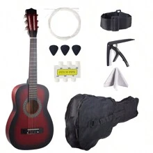 30-Inch Classical Guitar For Beginners. With Bag,Strap,Capo,Pitch Pipe,Picks And Spare Strings. - Multicolor - View 8