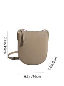 Royal Bagger Mini Crossbody Bag, Genuine Leather Cell Phone Purse, Women's Zipper Saddle Bag