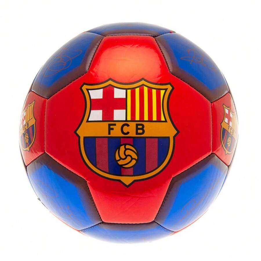 FC Barcelona Signature Football (Red/Yellow/Blue) - Red - View 1