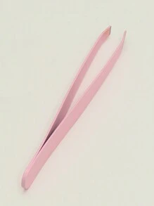 1 Piece Eyelash Forceps,Stainless Steel, With Slanted Eyebrow Trimming Clip, Beauty Tool Matte Eyelash Forceps False Eyelash Toolol - Dusty Pink - View 5