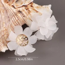 1入/8入組白色ABC人造珍珠花螺絲毛夾耳環鞋帽花藝製作材料配件 - 白色 - 查看 5