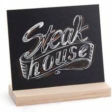 1pc~5pcs China Factory Customized Mini Message Chalkboard Signs Black Board For Family Friends ChildWooden Crafts Small Blackboard Ornaments Message Writing Vertical Display Board Desktop Ornaments Home Decor Back To School Room Decor School Supplies