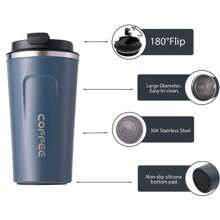 1pc 380ml/510ml Double Wall Stainless Steel Vacuum Insulated Tumbler With Non-Slip Sleeve, Suitable For Car, Travel, Back To School, Valentine's Day Gift - Multicolor - View 6
