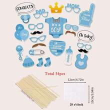 25/33 Peças Pacote Combinado Comemore a Vida! Revelação de Gênero e Kit de Acessórios para Fotos de Aniversário - Artesanal, Diversão Colorida para Meninos e Meninas Bebês - Inclui Placas "É um Menino" e "É uma Menina", Decorações e Suprimentos Perfeitos para Festa, Chá de Bebê, Dia das Crianças, Presente