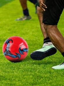 1pc Professional Anti-Burst Football, Official Size For Outdoor Training & Recreational Use, Suitable For Backyard, Park, Beach Play - Red - View 5