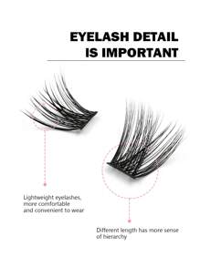 Asiteo 100Pcs Individual Lashes Extensions Manga Eye Lash Clusters Wispy False Eyelashes Natural Look Fake Eyelashes At Home Lash Clusters,Eye Lash Clusters,Individual Eyelashes,Lashes,Fake Lashes - C - View 2