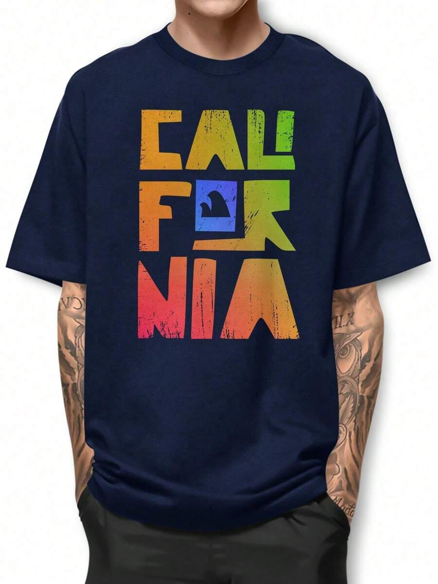 Men T-Shirts - 藏蓝色 - 查看 1