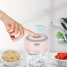 1pc 1set Wireless Portable Electric Food Chopper, Mini Electric Garlic Crusher, Upgrade Your Kitchen With This Powerful Electric Garlic Chopper - 3.4/8.5oz USB Meat Grinder & Masher! - Pink - View 11