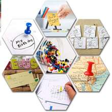 300 Pines de empuje para pizarras de anuncios, Pines de empuje para colgar en pared de corcho, Pines de oficina para decoración de escritorio (En varios colores) (En botella) - Multicolor - Ver 5