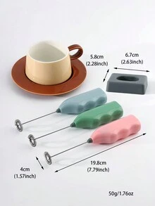 Multi-Functional Stirrer With Stand For Coffee/Milk/Eggs School Supplies - Multicolor - View 3