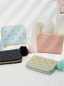 Women's Portable Handbag & Coin Purse For Daily Use - Pink - View 5