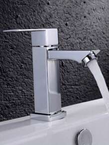 Banheiro Inox Monocomando Moderna Abs Luxo 1/4 De Volta Cromo Premium Torneira Banheiro Inox - Prata - Visão 5