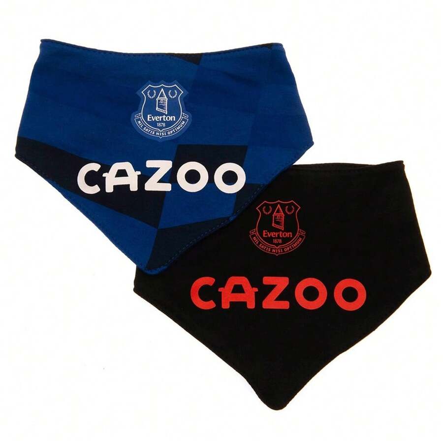 Everton FC Baby Bibs Set (Pack Of 2) (Black/Royal Blue) - 01 霧面黑 - 查看 1