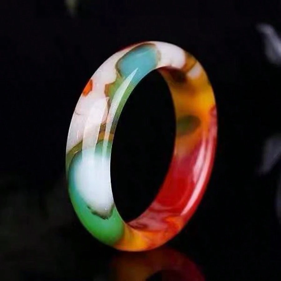 1 Natural Grade A Natural Jade Colored Bracelet, Gemstone Bracelet, Quality Jewelry (Available In Many Colors And Sizes) Women's Fashion Bracelet, Healing Meditation Bracelet, Smooth Colorful Stone Set Bracelet That Can Promote Wisdom, Balance And Peace, Give Her A Gift.