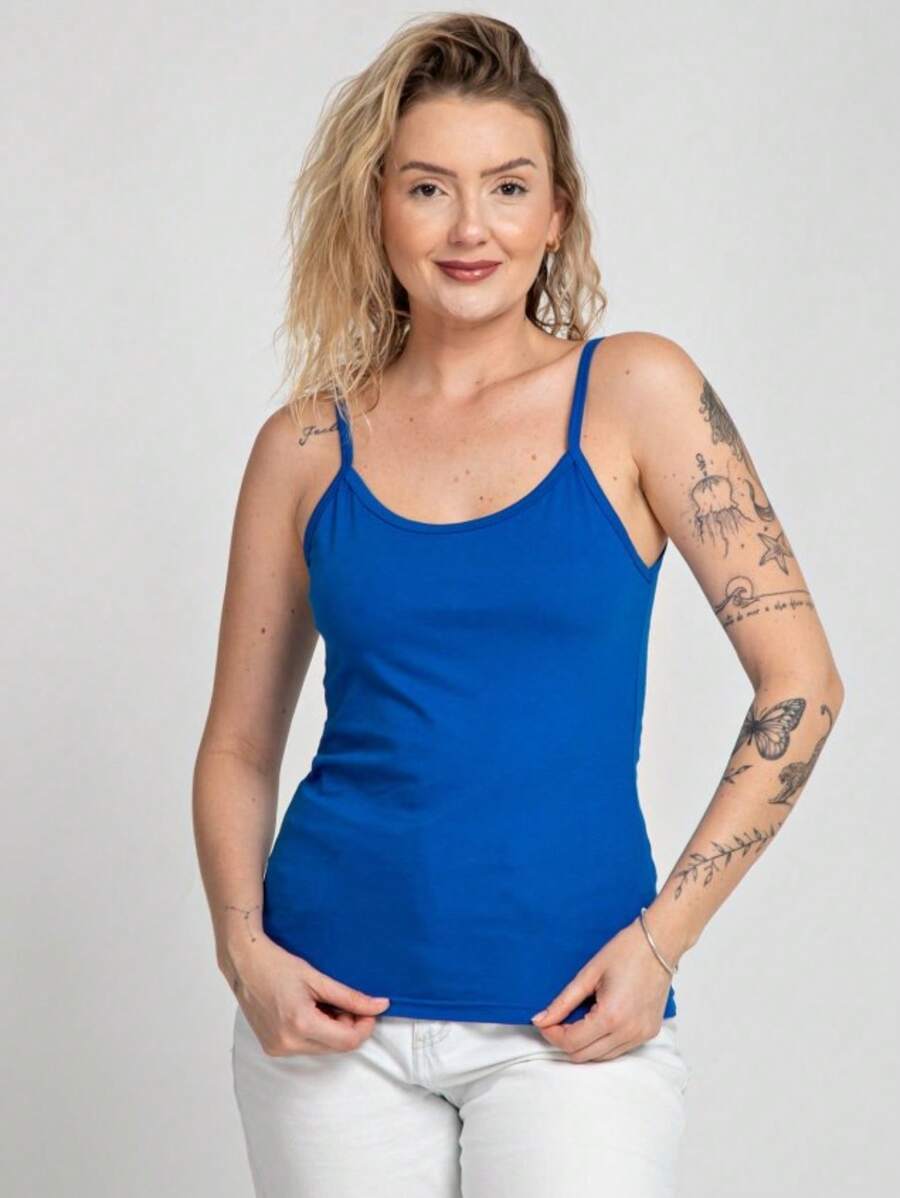 Women Tank Tops & Camis - Xanh đậm - Xem 1