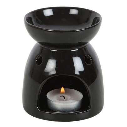 Something Different Dark Forest Luna Moth Oil Burner (Black/White)