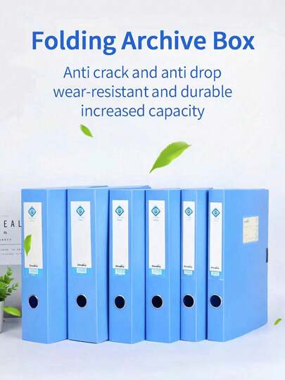 1pc Foldable A4 File Storage Box/File Crate/Document Organizer/Clipboard Box/Accounting Voucher Organizer/Plastic Paper Contract Document Box/Desktop Stationery Storage Organizer,Back To School,School Supplies