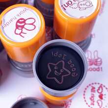 英文評語印章學生教學工具鼓勵封印英文感光章節評論獎勵兒童 - 橘色 - 查看 9