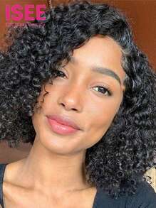 ISEE HAIR Wear Go 6x4 HD Lace Glueless Kinky Curly Bob Wigs Natural Color 180% 10-14 Inch Lace Closure Wigs Pre-Plucked & Pre-Cut With Natural Hairline Daily Use For Beginner Friendly - SNatural - View 3