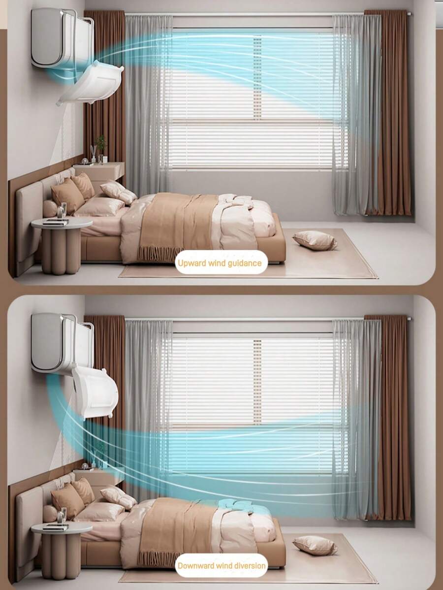 Adjustable Air Conditioner Deflector, Plastic AC Vent Diverters, Extendable 29.542 Inches