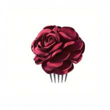 1pc Women's Multi-Color Artificial Flower Hair Comb, Elegant Vintage Rose Comb For Bridal Headpiece, Suitable For Wedding, Dating And Vacation Combs For Hair Side Comb, School Stuff