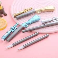 1pc Illuminated Neutral Pen, Sniper Rifle Shaped Water-Based Ballpoint Pen, Signature Pen, Random Color - Multicolor - View 4