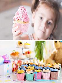 600 Pcs/Set Candyland Party Cupcake Liners Colorful Paper Baking Cups Cupcake Wrappers