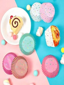 600 Pcs/Set Candyland Party Cupcake Liners Colorful Paper Baking Cups Cupcake Wrappers