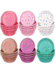 600 Pcs/Set Candyland Party Cupcake Liners Colorful Paper Baking Cups Cupcake Wrappers