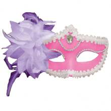 Amscan Masquerade Party Mask (Pink/Purple) - Pink - View 1