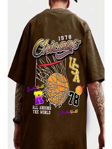 Men T-Shirts - 鏽棕色 - 查看 1