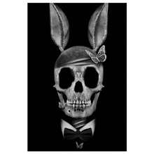 1PC Đậm Giới Học Thuật Nghệ Thuật Đầu Lâu Poster Cho Phòng Khách Trang Trí Nhà Gothic Kinh Dị Hộp Sọ Đen Trắng Vải Bố Tranh Treo Tường nghệ Thuật, Không Gọng - Đen và trắng - Xem 22