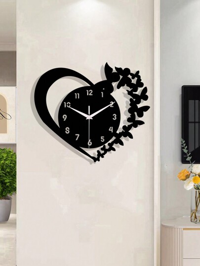 Pc, Zwart Love Acrylic Wand Clock, Creative Silent Living Room, Bedroom, Room ation, Home Kitchen, Office ation. Loved Ones Friends.,Home ,Room Birthday Graduation Klok Bedroom Dormitory Back To School view 4