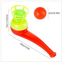 8pcs Random Color Patchwork Floating Ball Toy, Smoking Pipe Blowing Bubble Magic Levitation Creative Novelty Suspension Ball Toy - Multicolor - View 7