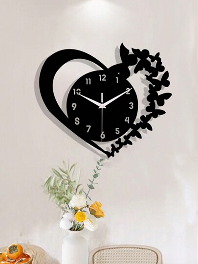 Pc, Zwart Love Acrylic Wand Clock, Creative Silent Living Room, Bedroom, Room ation, Home Kitchen, Office ation. Loved Ones Friends.,Home ,Room Birthday Graduation Klok Bedroom Dormitory Back To School view 9