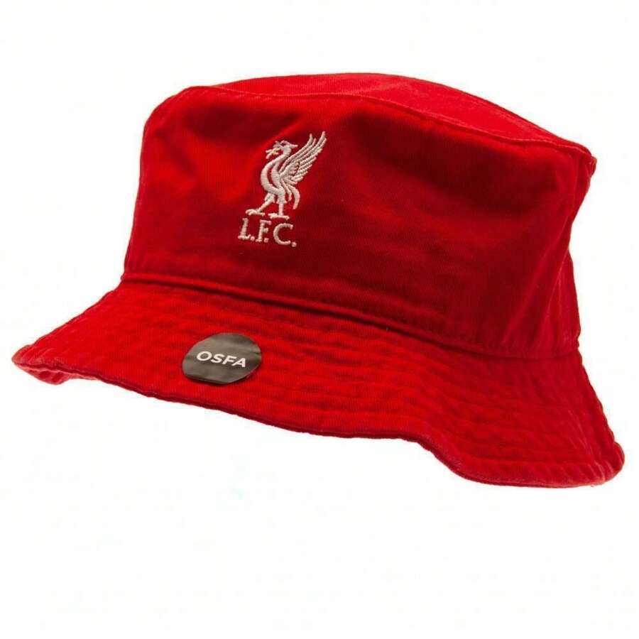 Liverpool FC Unisex Adult Crest Bucket Hat (Red) - Red - View 1