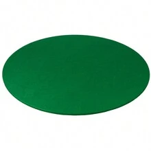 1pc Felt Poker Tablecloth Round Table Cover Elastic Fitted, Diameter 36-48 Inches Green Game Table Mat For Poker, Mahjong, Card Games (Table Not Included) - Green - View 5