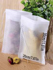 Tea Filter Bag, Safe Natural Material, Empty Tea Bag For Loose Leaf Tea, Loose Tea Bag With Drawstring, Natural Tea Filter Bag Empty Tea Bag With Drawstring Suitable For Leaf Tea, Coffee, Spices, Herbs,50 (White) Back To School