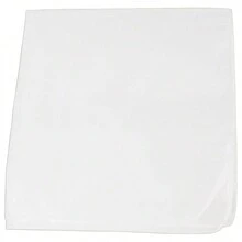 Balec Pack Of 2 Extra Large Cotton Bandanas 27x27 Inches Solid Colors Unisex - White - View 1