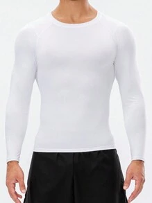 Men Swim Rashguards - White - View 5