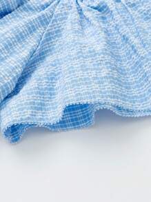 mini bala Girls Short Sleeve Shirt 24 Summer Baby Sweet French Rural Style Soft Children's Top