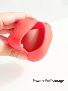 1pc Silicone Makeup Sponge Holder, Breathable Easy Drying Portable Makeup Blender Case - Multicolor - View 2