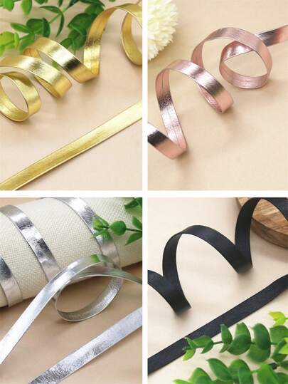 2m Artificial PU Leather Decoration Strap, Gold/Silver/Pink, DIY Accessories For Clothing, Bags And Hats