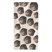 訂製海灘毛巾，個性化相片海灘毛巾，夏威夷海灘毛巾，成人海灘毛巾，帶臉萌寵物圖案浴巾，度假禮物 - 彩色 - 查看 4