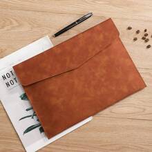 A4 File Folder PU Leather Business Document Folder Briefcase Portfolio Back To School